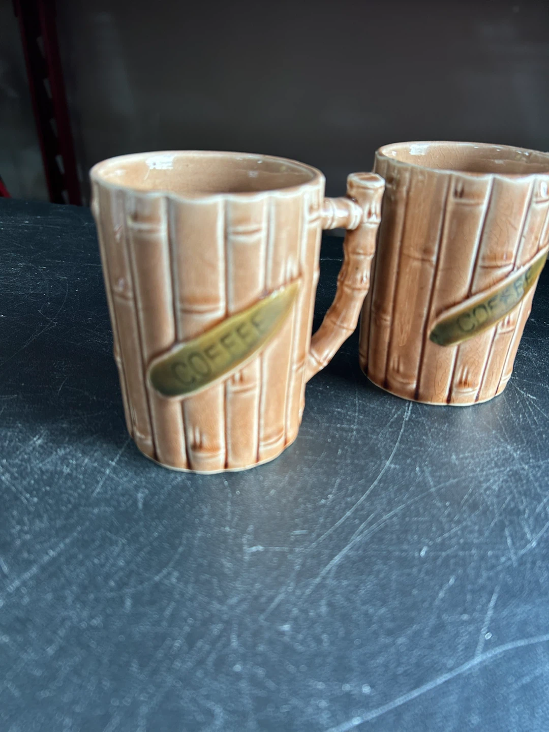 Vintage Bamboo-Style Coffee Mugs - photo 2