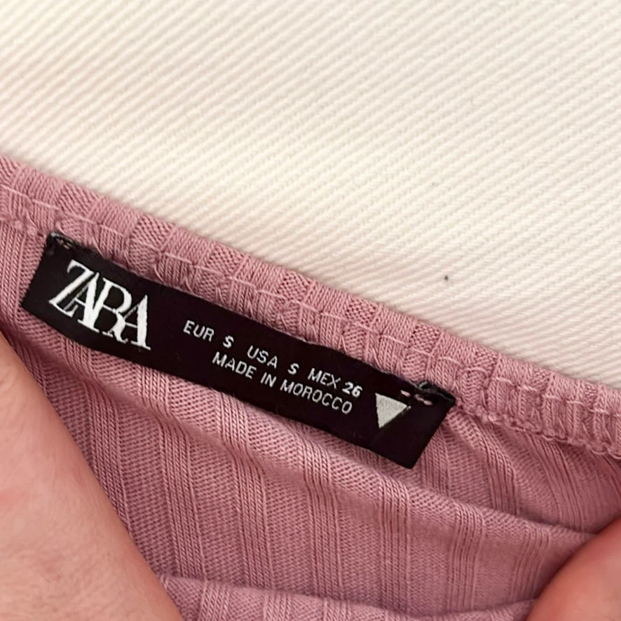 Zara Pink Strapless Ruffle Top - photo 3