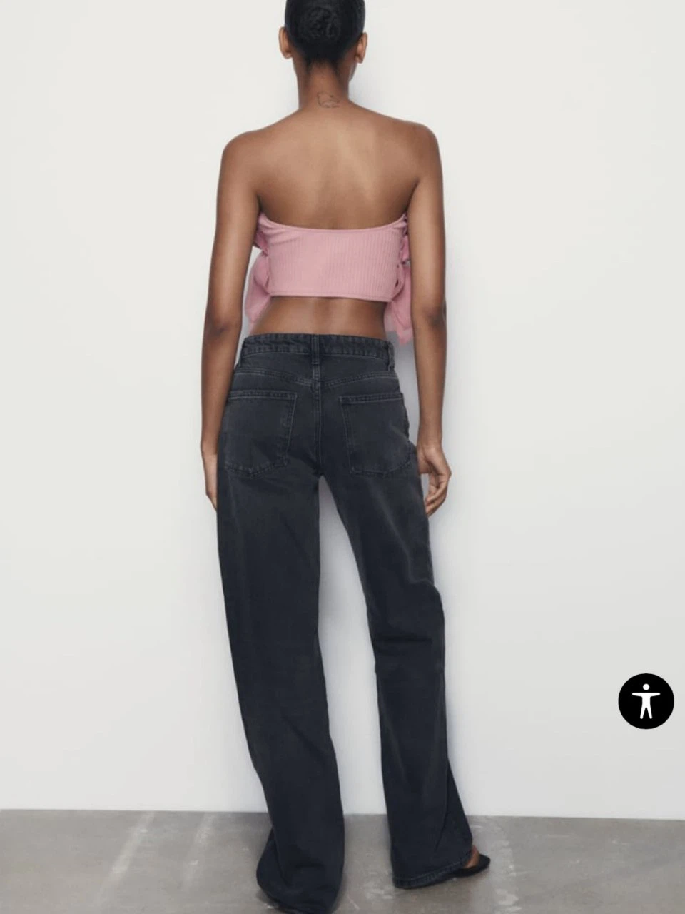Zara Pink Strapless Ruffle Top - photo 5