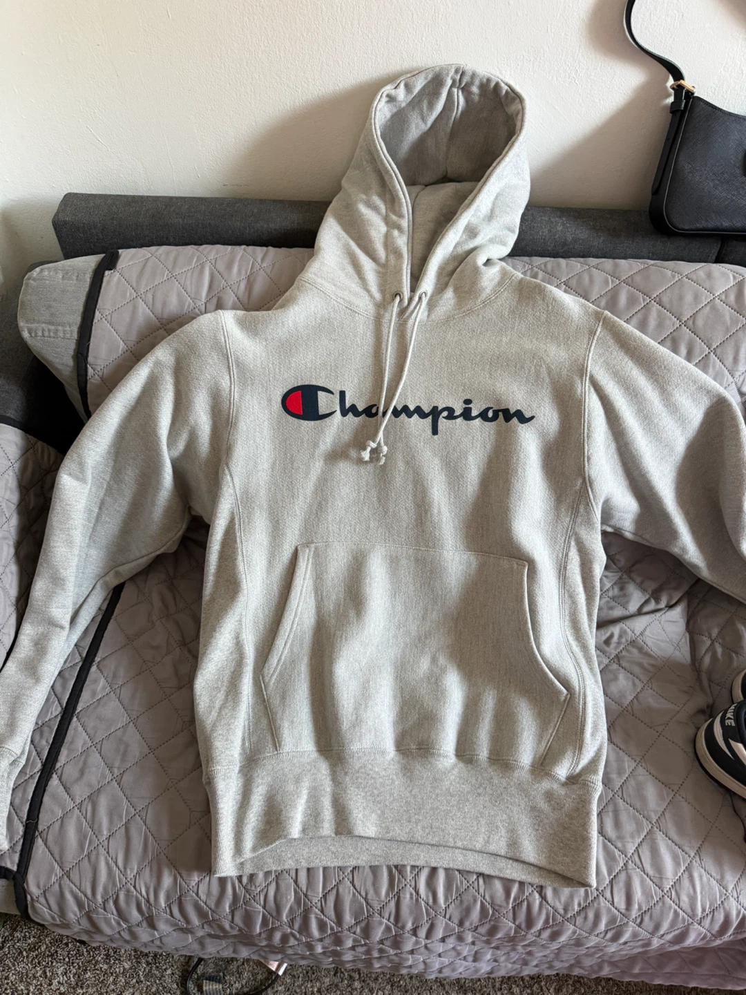 Champion Reverse Weave Hoodie - Gray - Small - photo 2