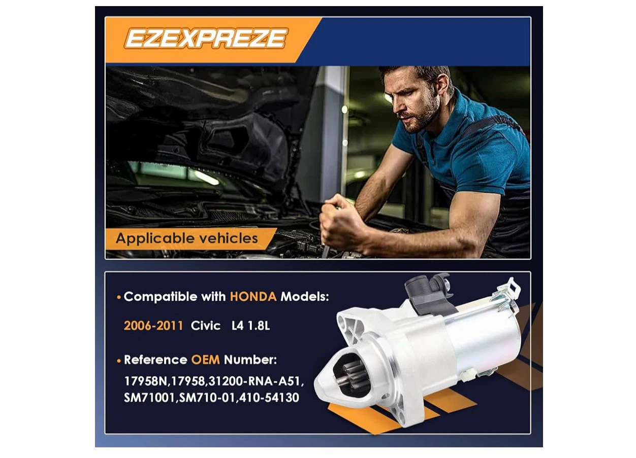 EZEAUTO Starter for Honda Civic 2006-2011 - photo 2