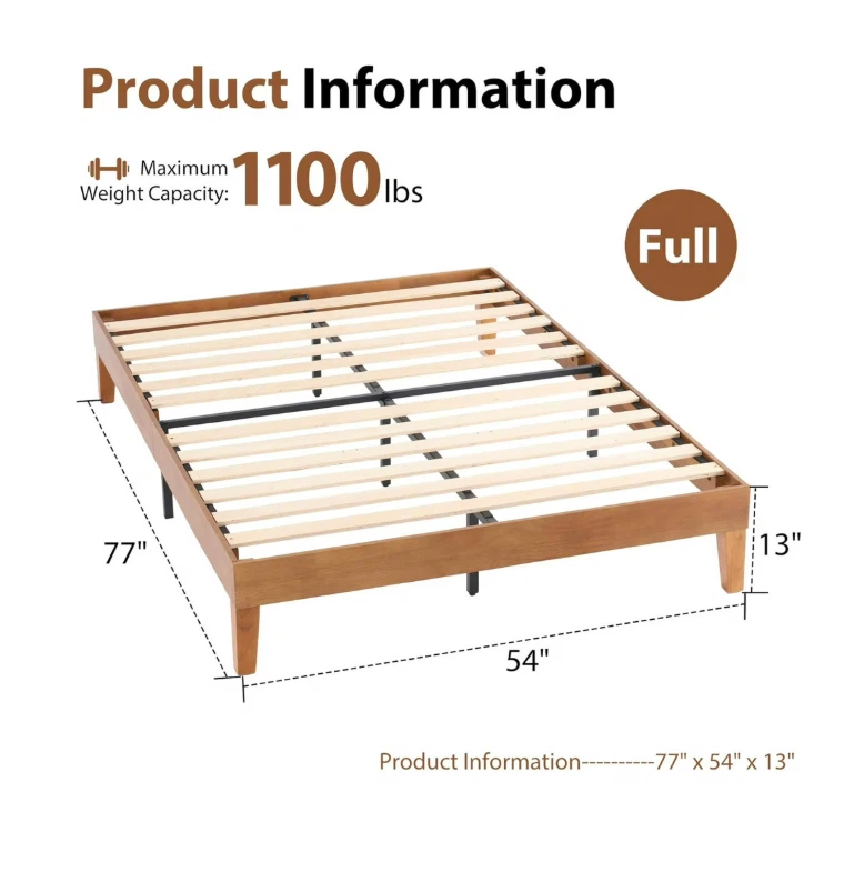 Solid Wood Bed Frame (Full Size + Fully Assembled) - photo 2