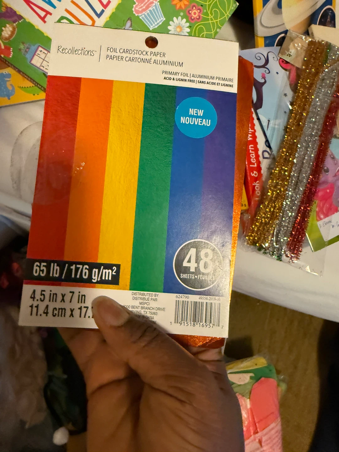 Recollections Foil Cardstock and Crayola Modeling Clay