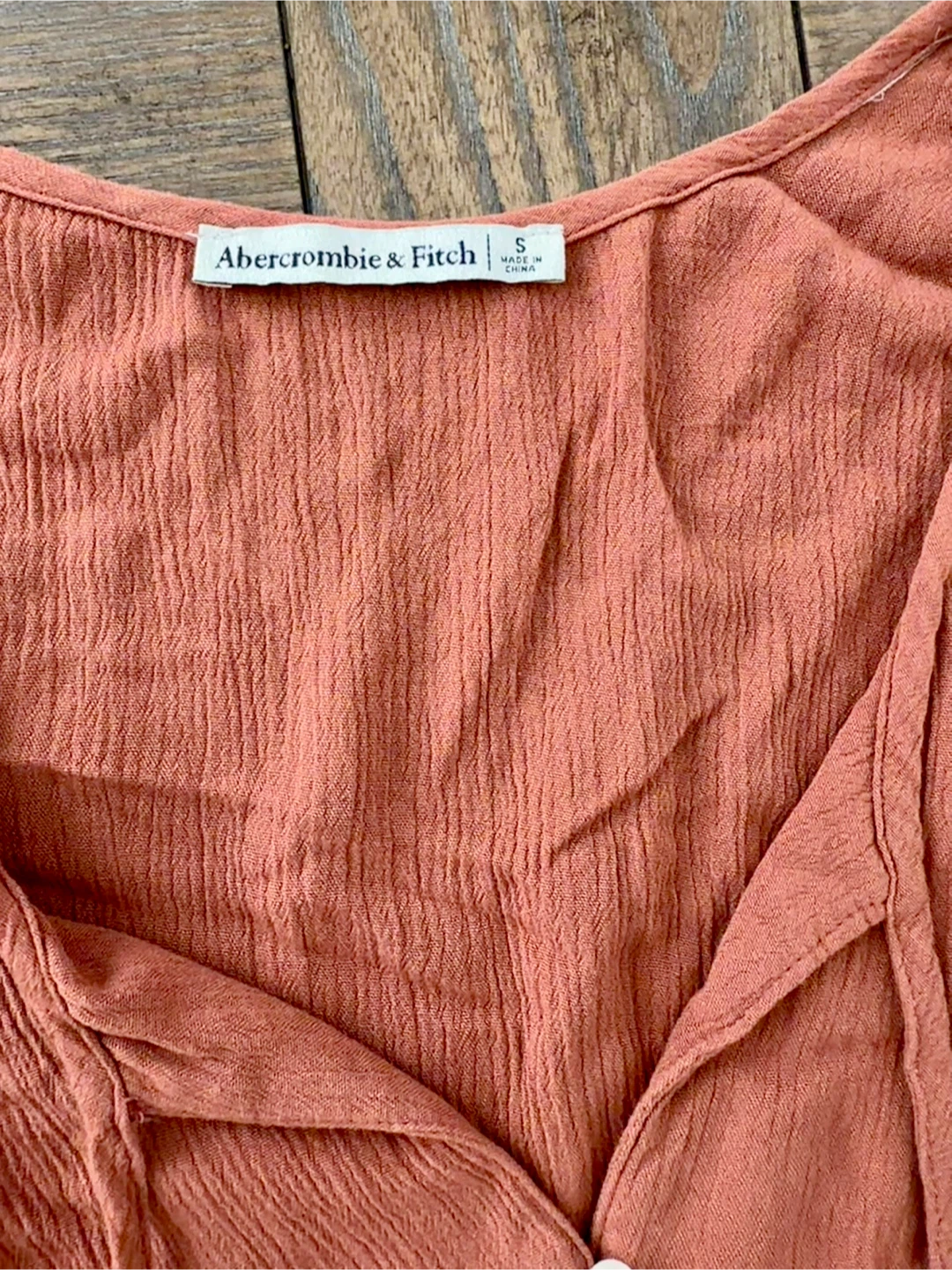 Abercrombie & Fitch Rusty Orange Peplum Top - Small - photo 2