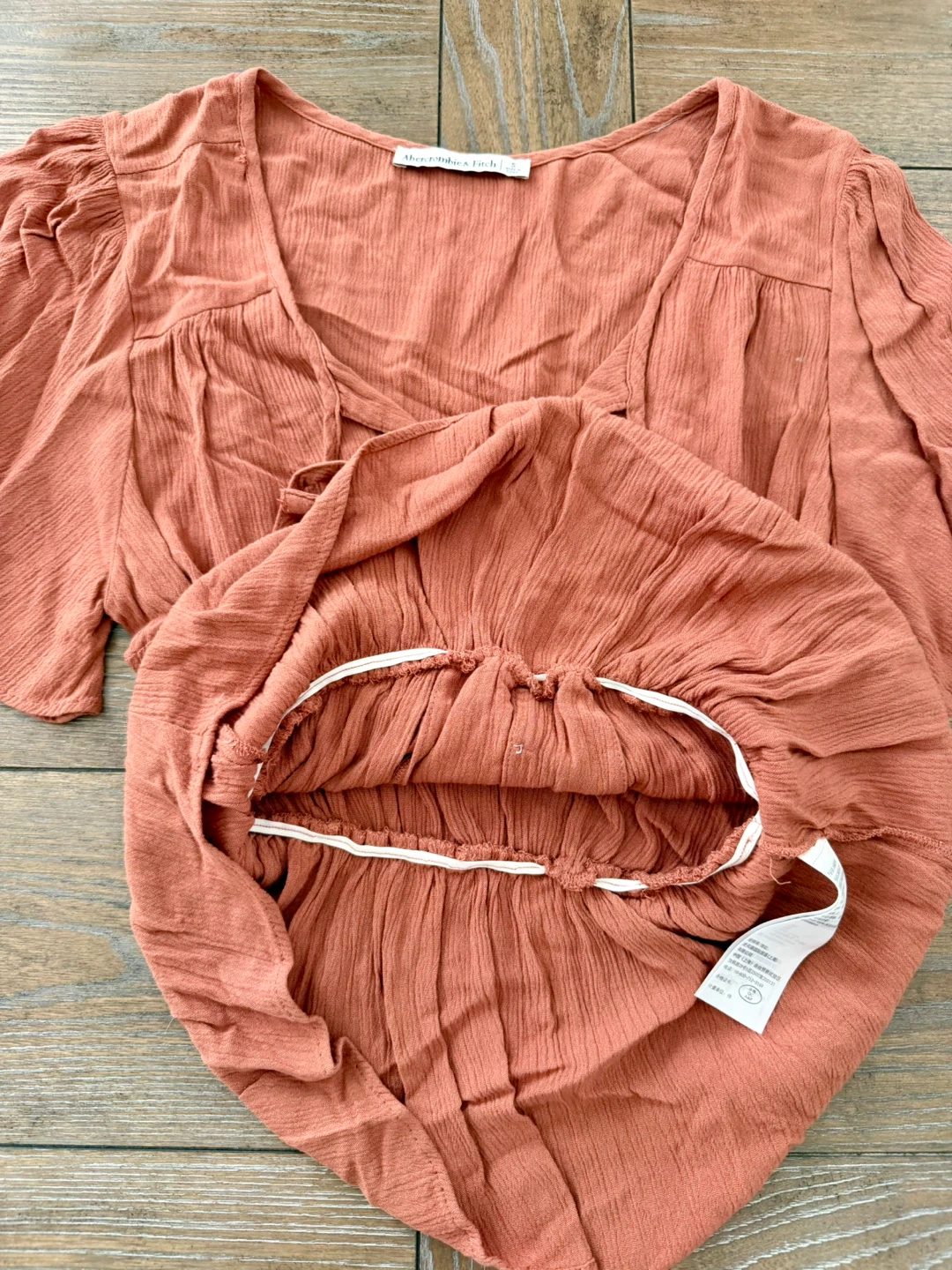 Abercrombie & Fitch Rusty Orange Peplum Top - Small - photo 3