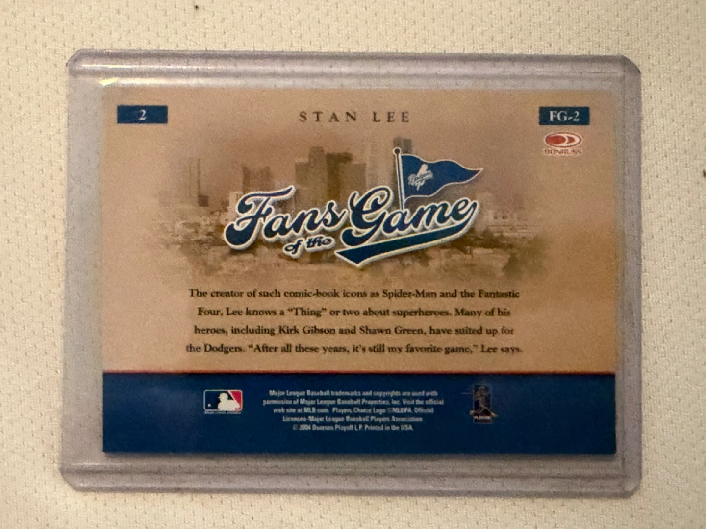 2004 Donruss Fans of the Game Stan Lee Autograph Card - photo 2