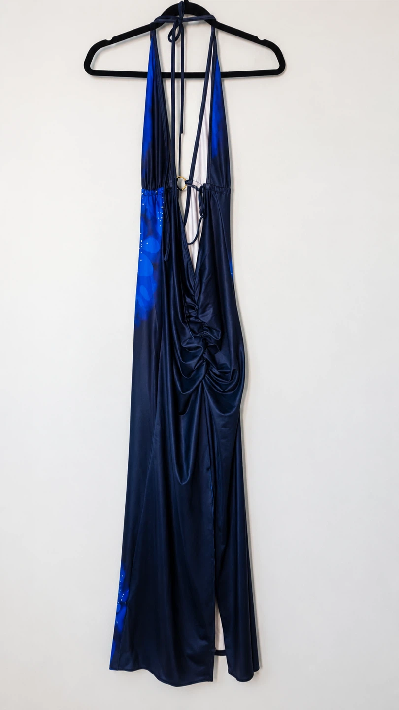 Blue Halter Maxi Dress - photo 2
