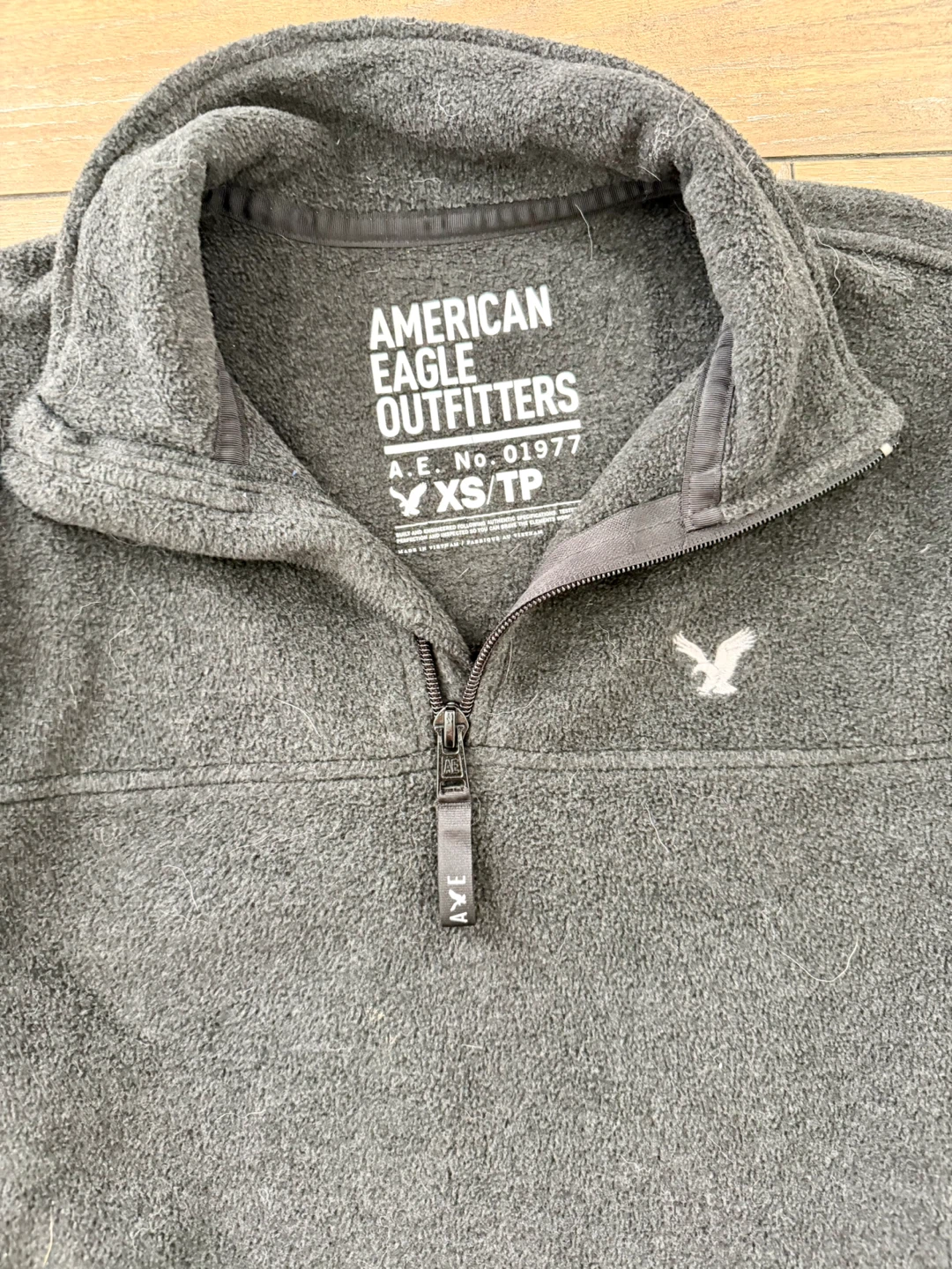 American Eagle Outfitters Grey Fleece Quarter-Zip - photo 2