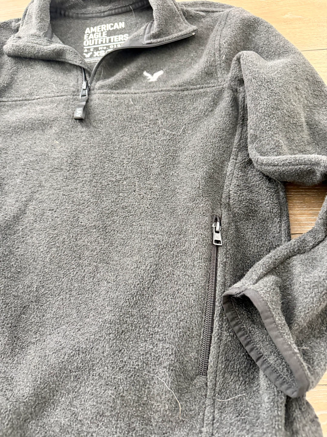 American Eagle Outfitters Grey Fleece Quarter-Zip - photo 3