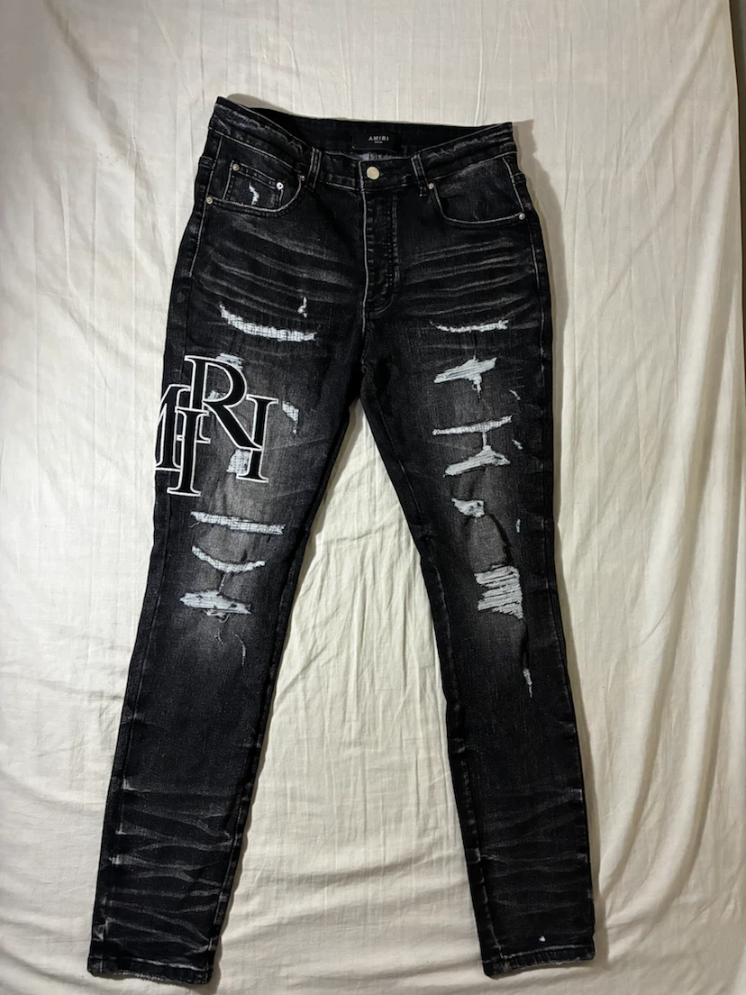 Amiri Distressed Black Jeans Size 32