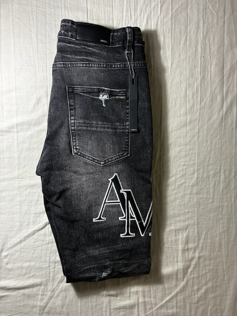 Amiri Distressed Black Jeans Size 32 - photo 2
