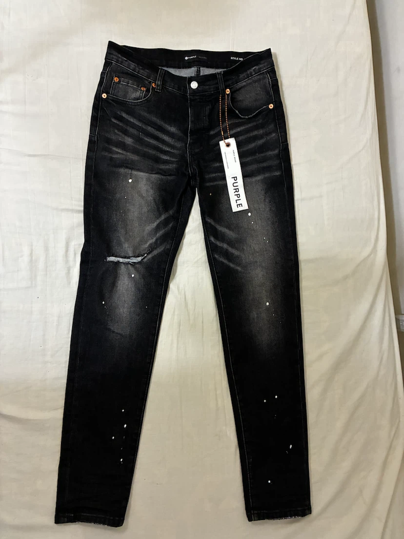 Purple Brand Black Distressed Jeans