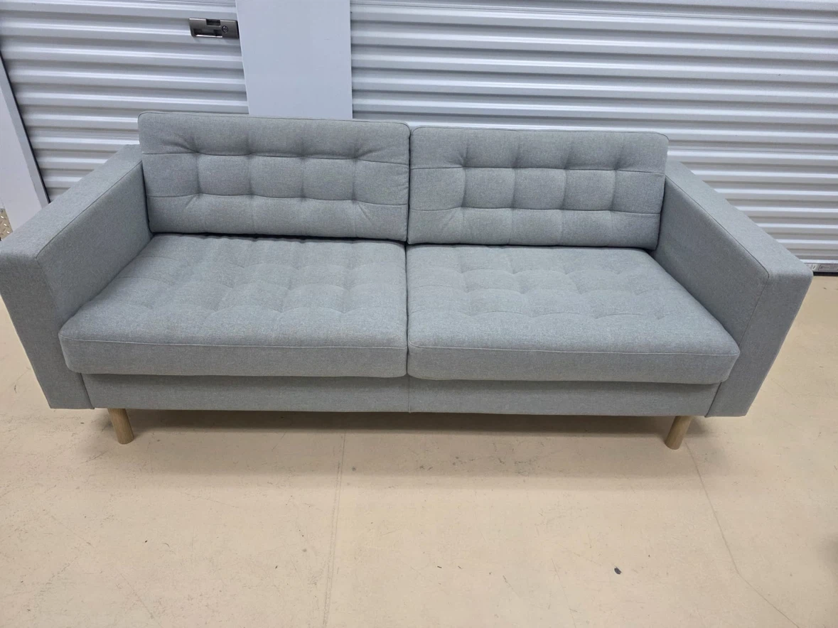 Ikea Mid-Century Modern Light Grey Sofa - photo 3