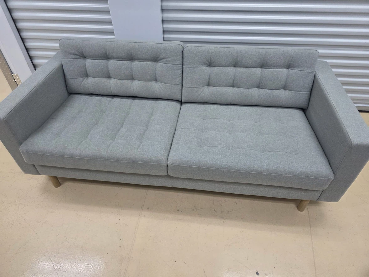 Ikea Mid-Century Modern Light Grey Sofa - photo 5