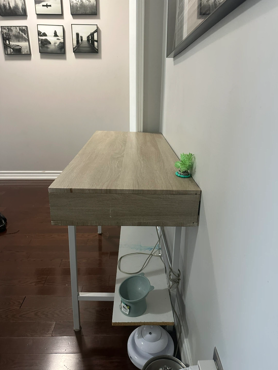 Wood-look Desk with Drawer - photo 2