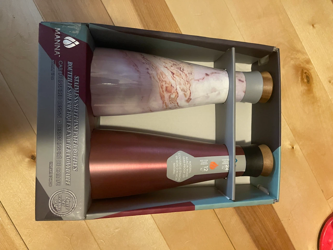 Manna Stainless Steel Insulated Bottles 2-Piece Set