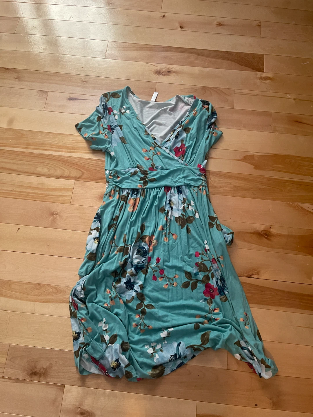 Floral Wrap-Style Midi Dress