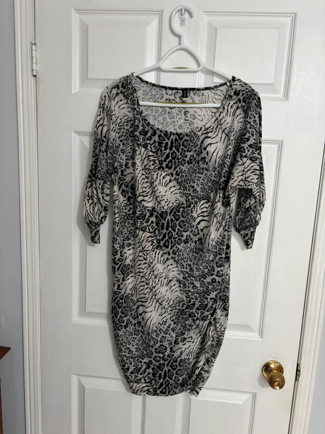 Noir animal print dress