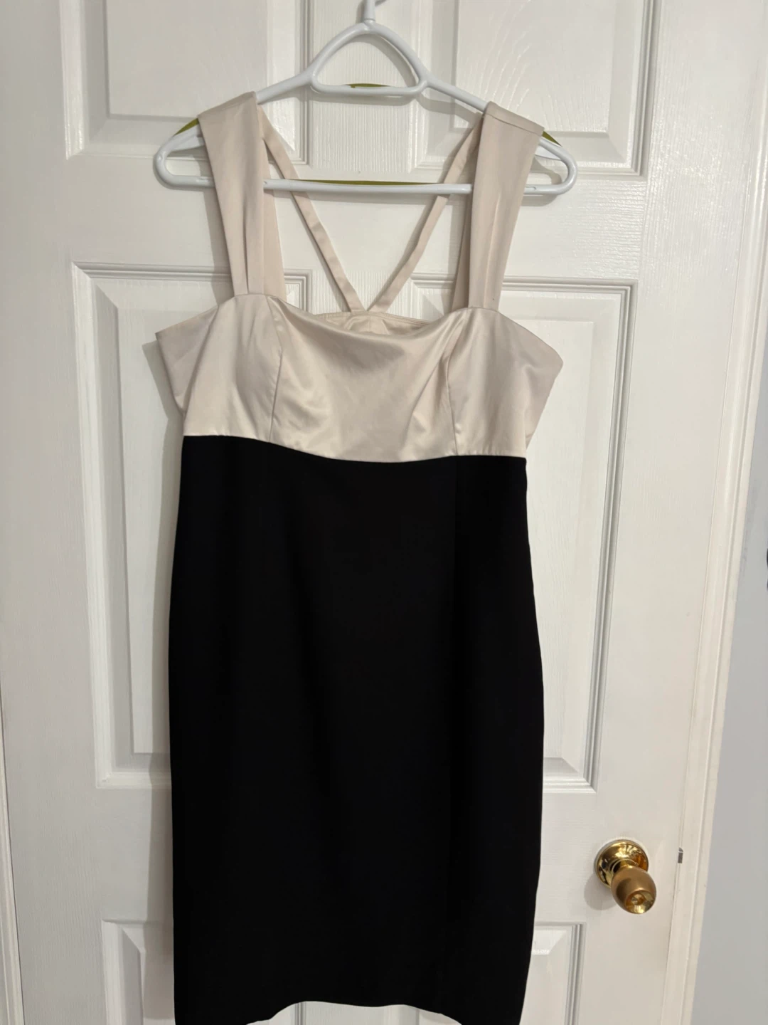 Two-Tone Black and Cream Dress