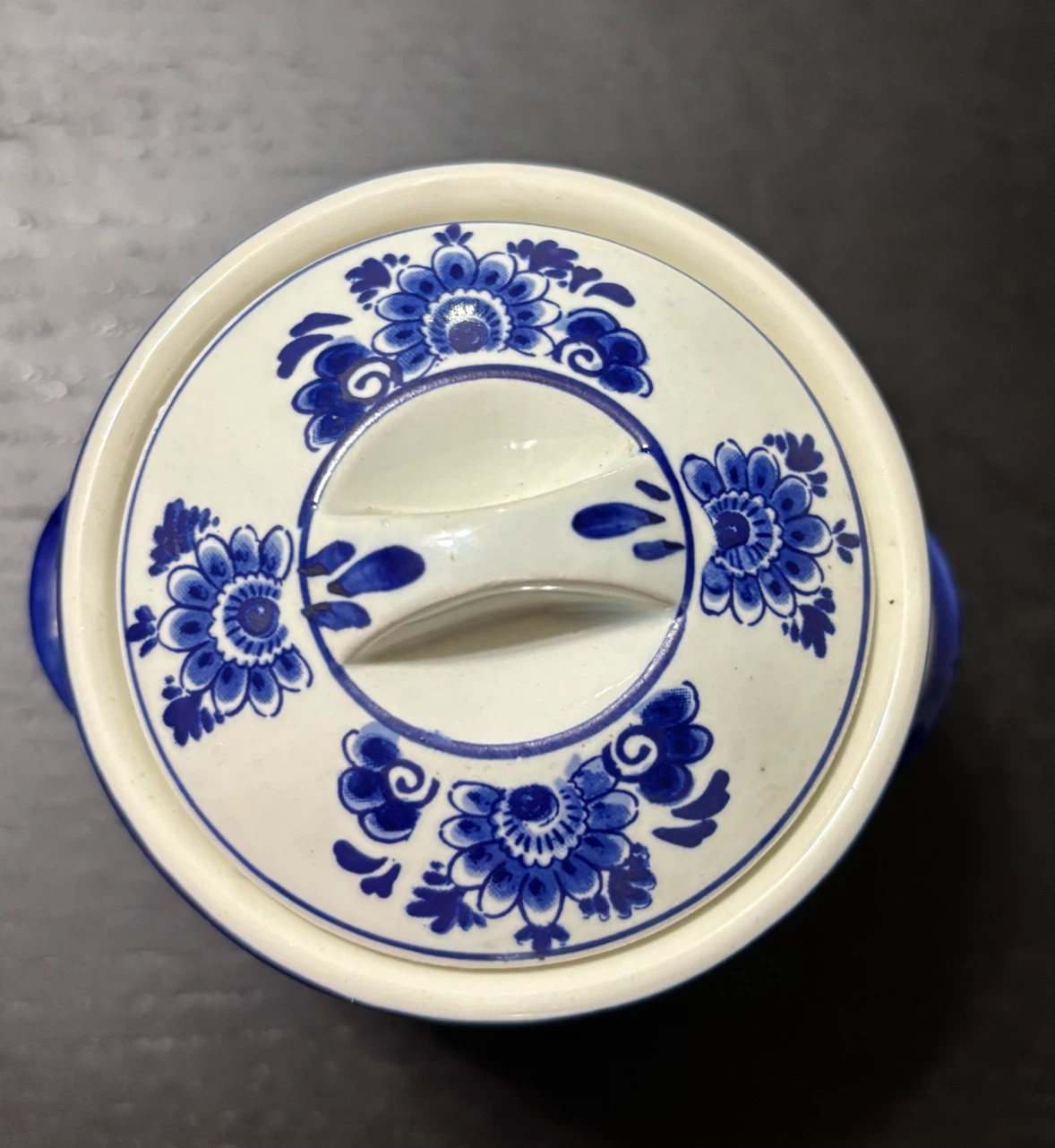Vintage Porcelain Delft Jar for Marne's Mustard - photo 2
