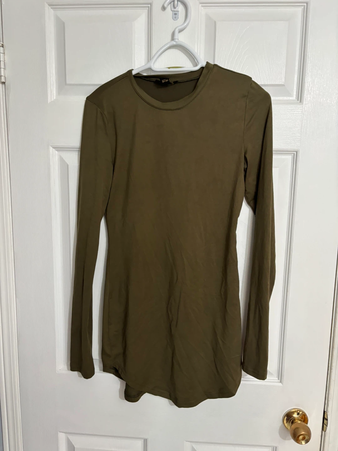 Olive Green Long Sleeve Top