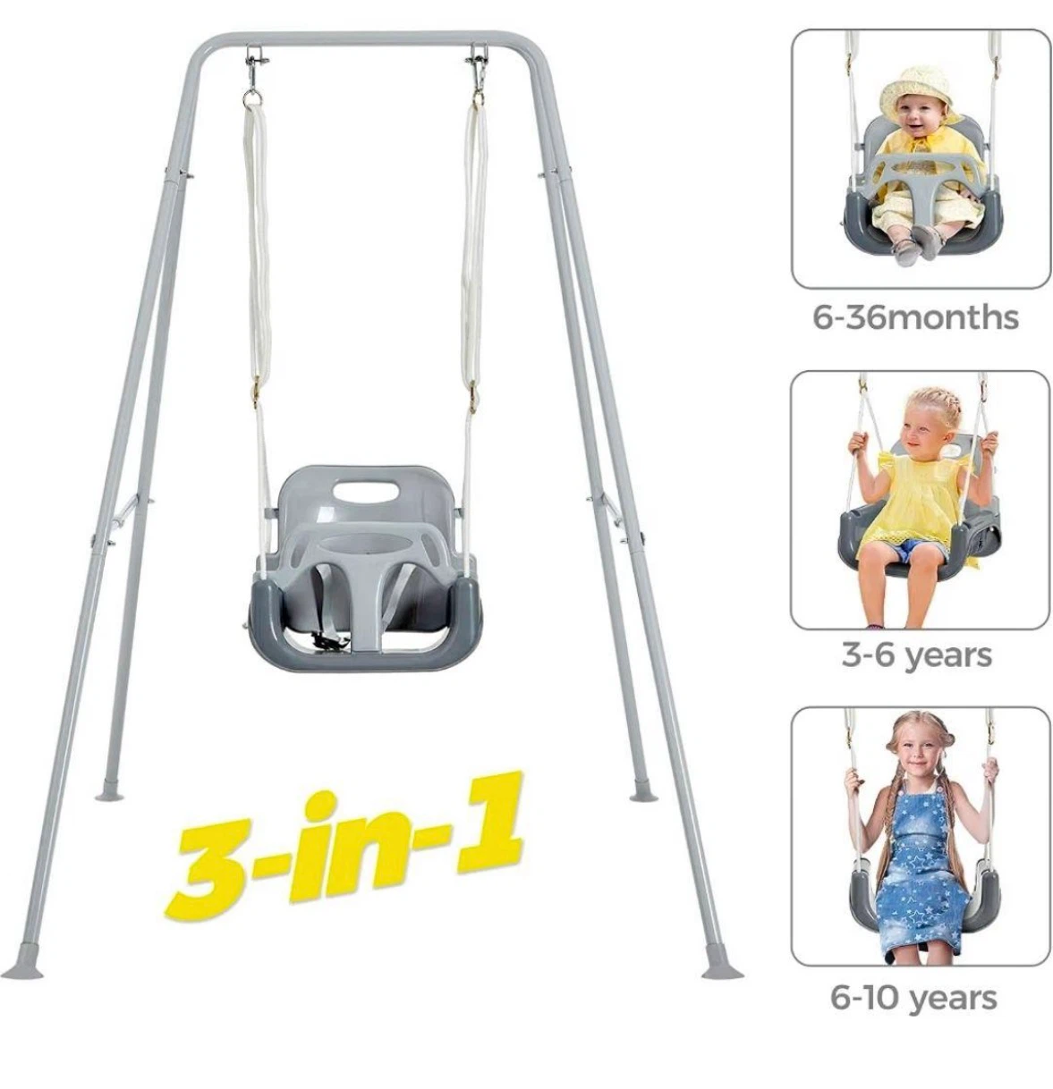 3-in-1 Foldable Kids Swing Set - photo 4