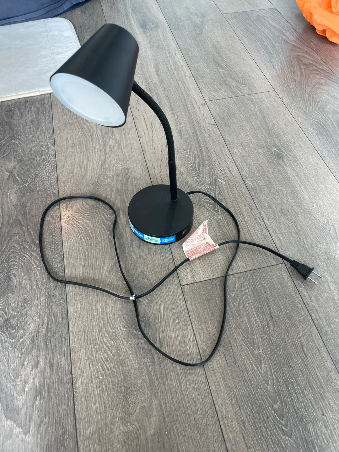 Mainstays Black LED Desk Lamp with USB Port