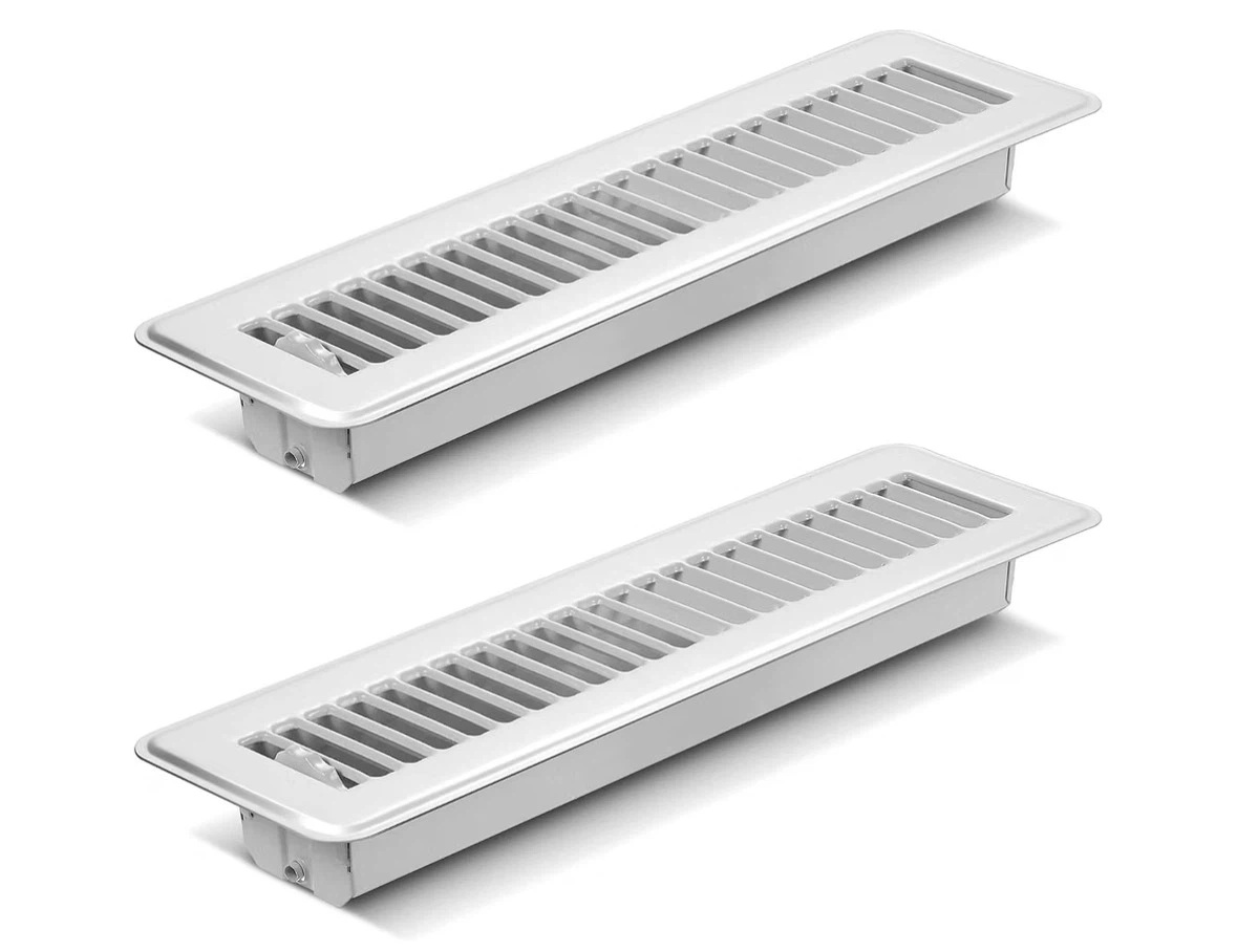 2 White Floor Registers New in Box