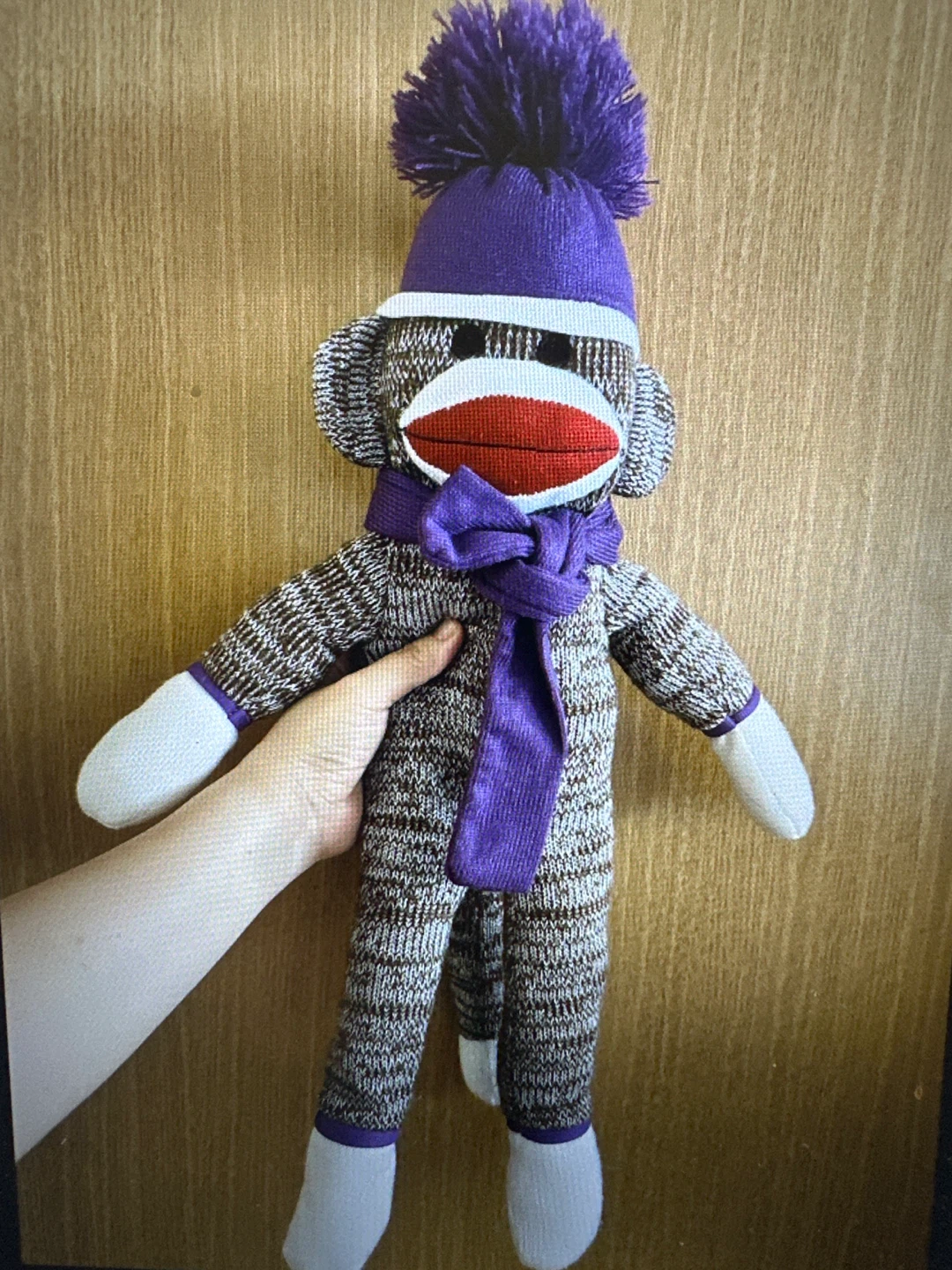 Knitted Sock Monkey Plush