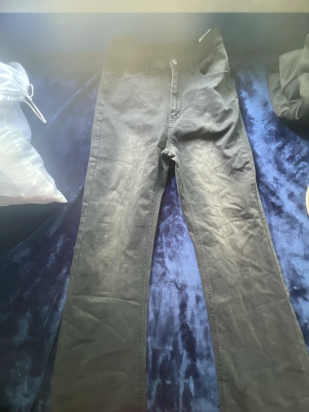 Black denim jeans
