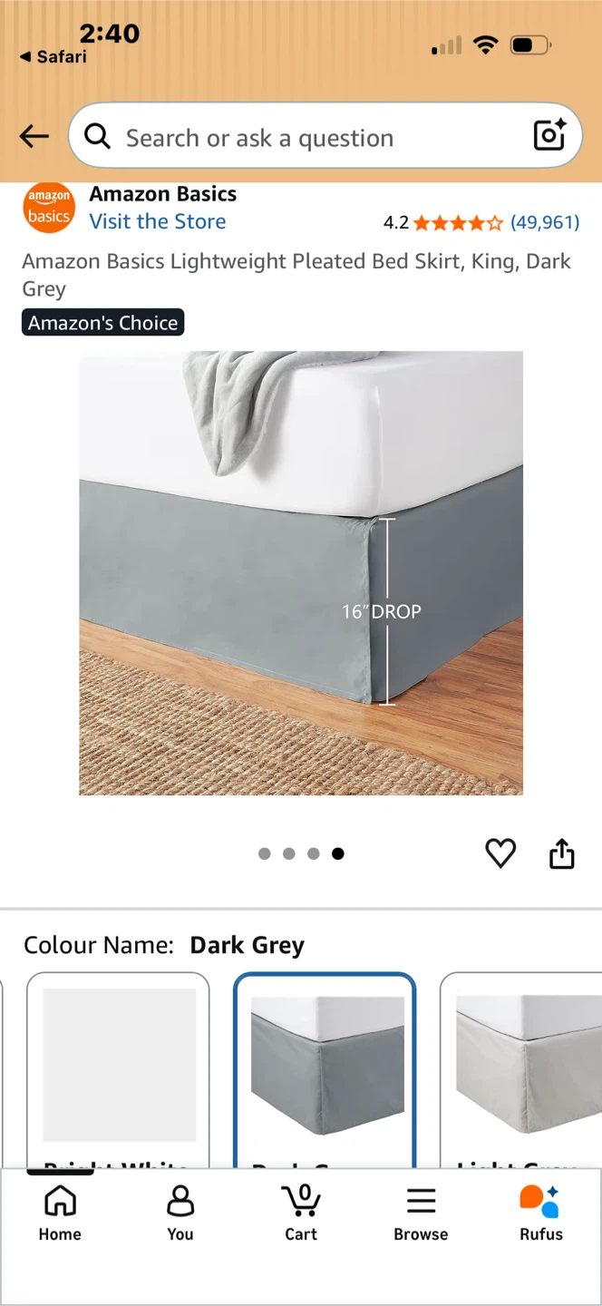 NEW King Size Bedskirt - photo 2
