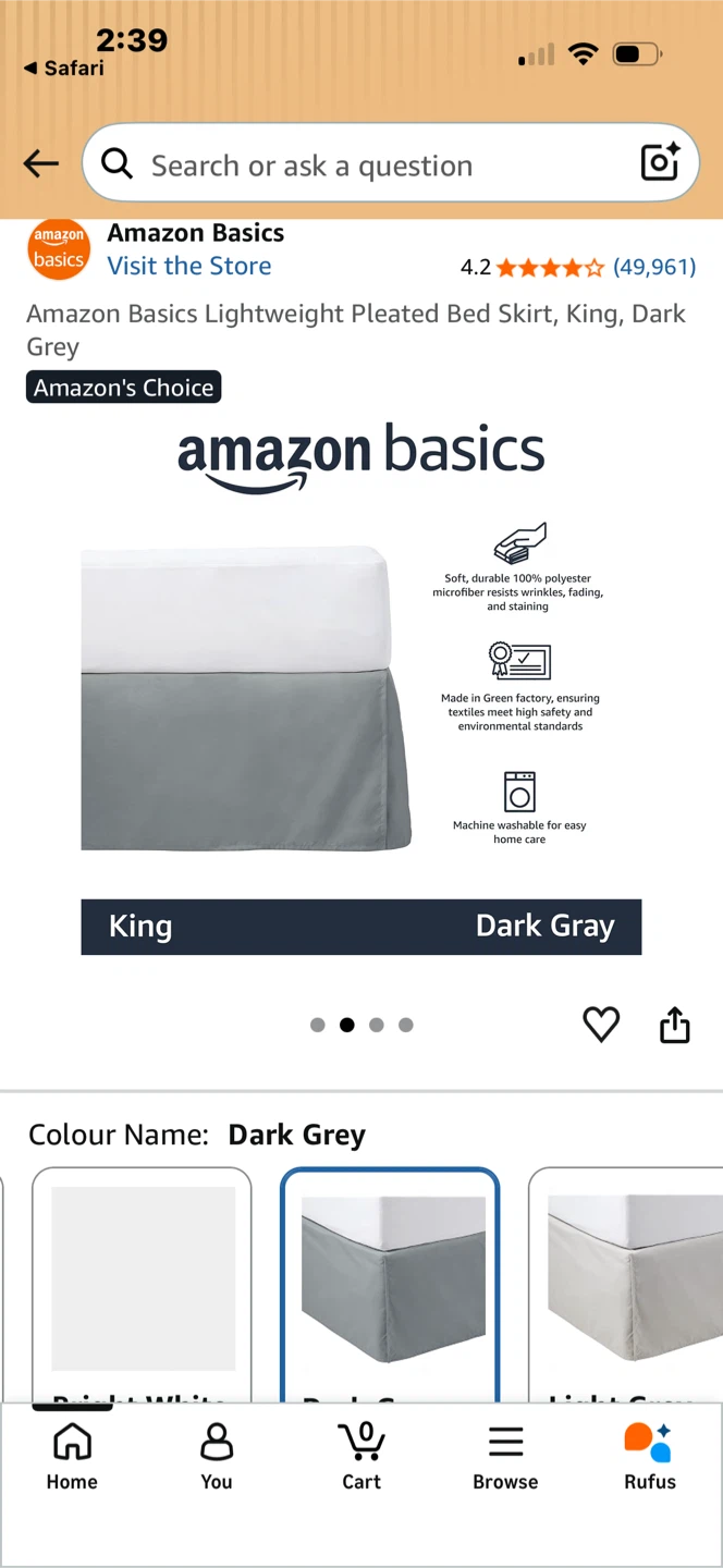 NEW King Size Bedskirt - photo 3