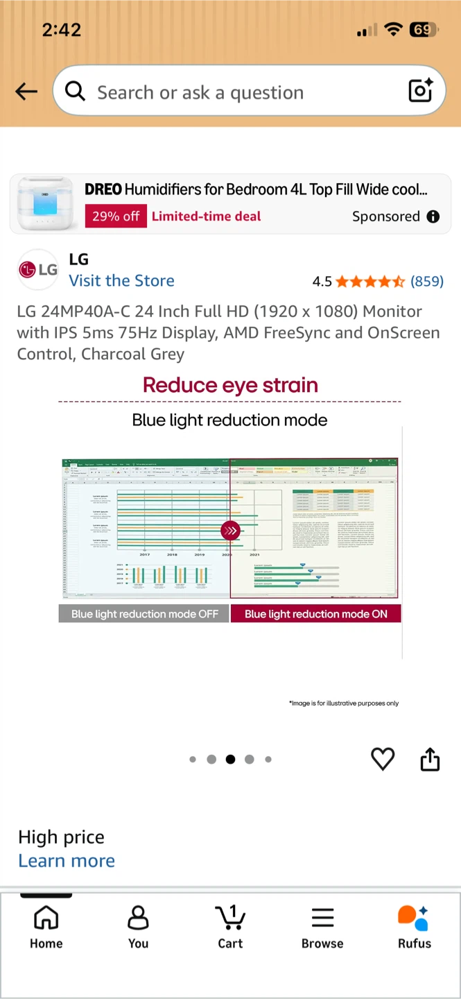 LG 24MP40A-C 24 Inch Full HD IPS Monitor - photo 4
