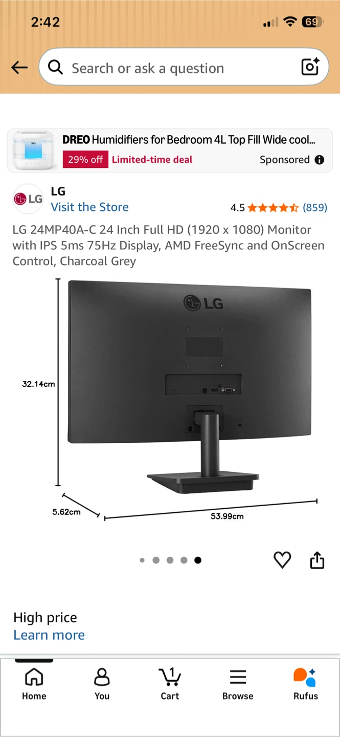 LG 24MP40A-C 24 Inch Full HD IPS Monitor - photo 5