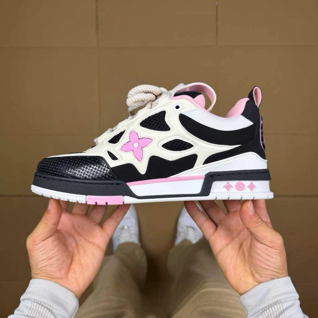 Louis Vuitton Skate Sneakers Black and Pink