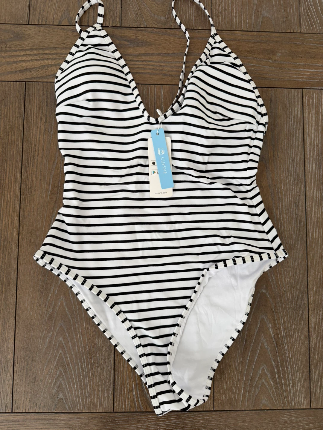 NEW Cupshe Striped One-Piece Swimsuit Size Small - photo 4
