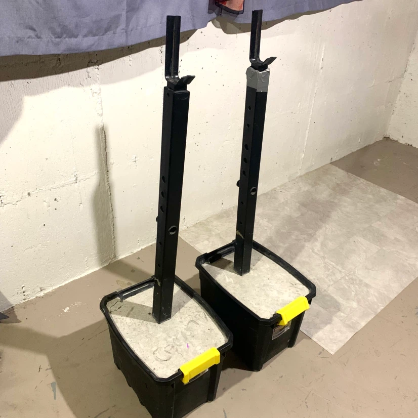Heavy Duty Squat Stands Barbell Weight Rack Home Gym Exercise