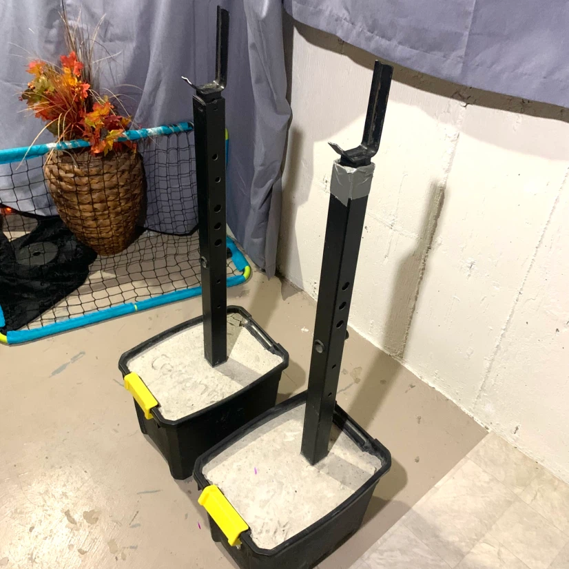Heavy Duty Squat Stands Barbell Weight Rack Home Gym Exercise - photo 5