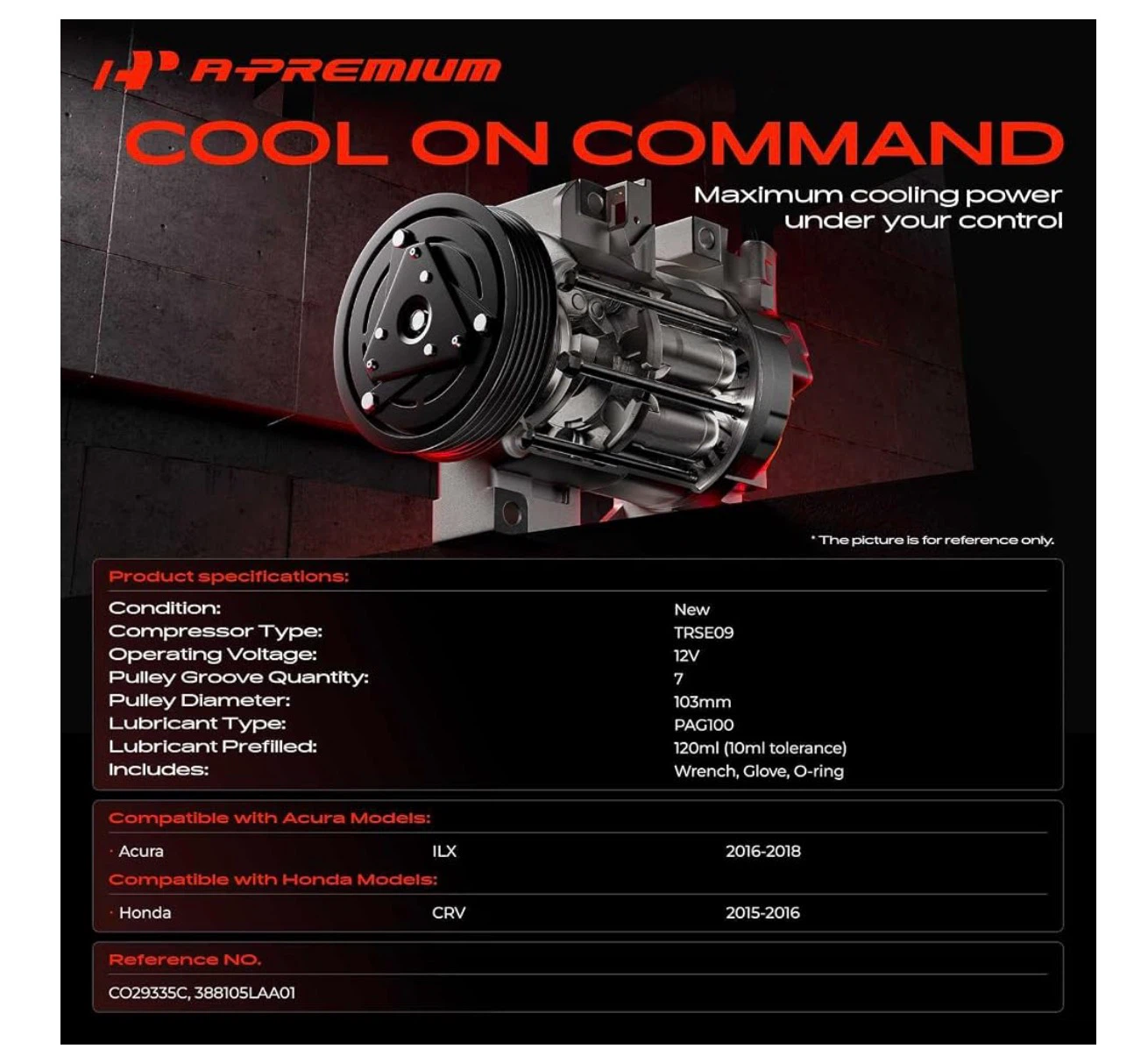 Acura ILX and Honda CR-V A/C Compressor - photo 2
