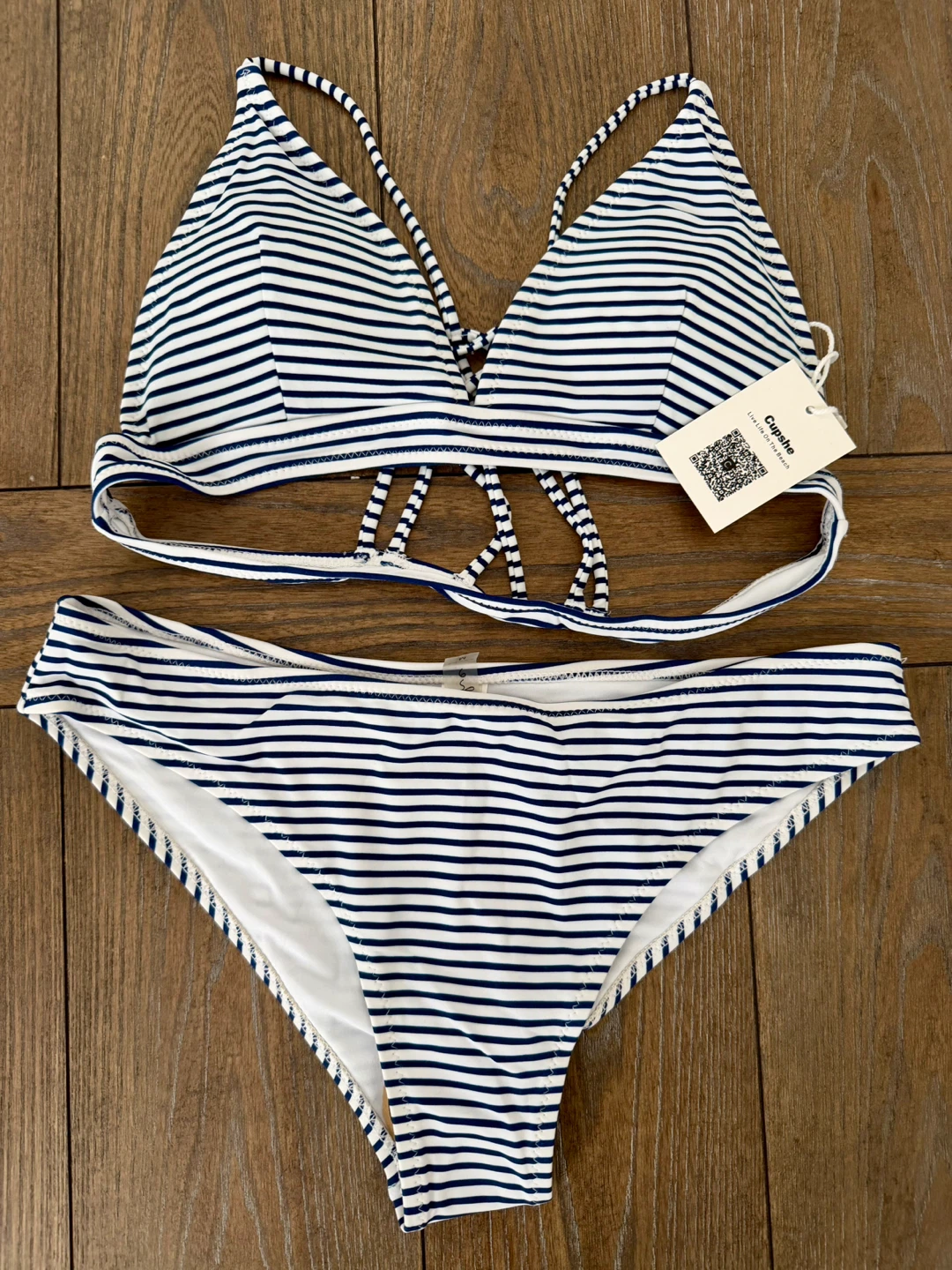 Cupshe Striped Bikini Set - Medium
