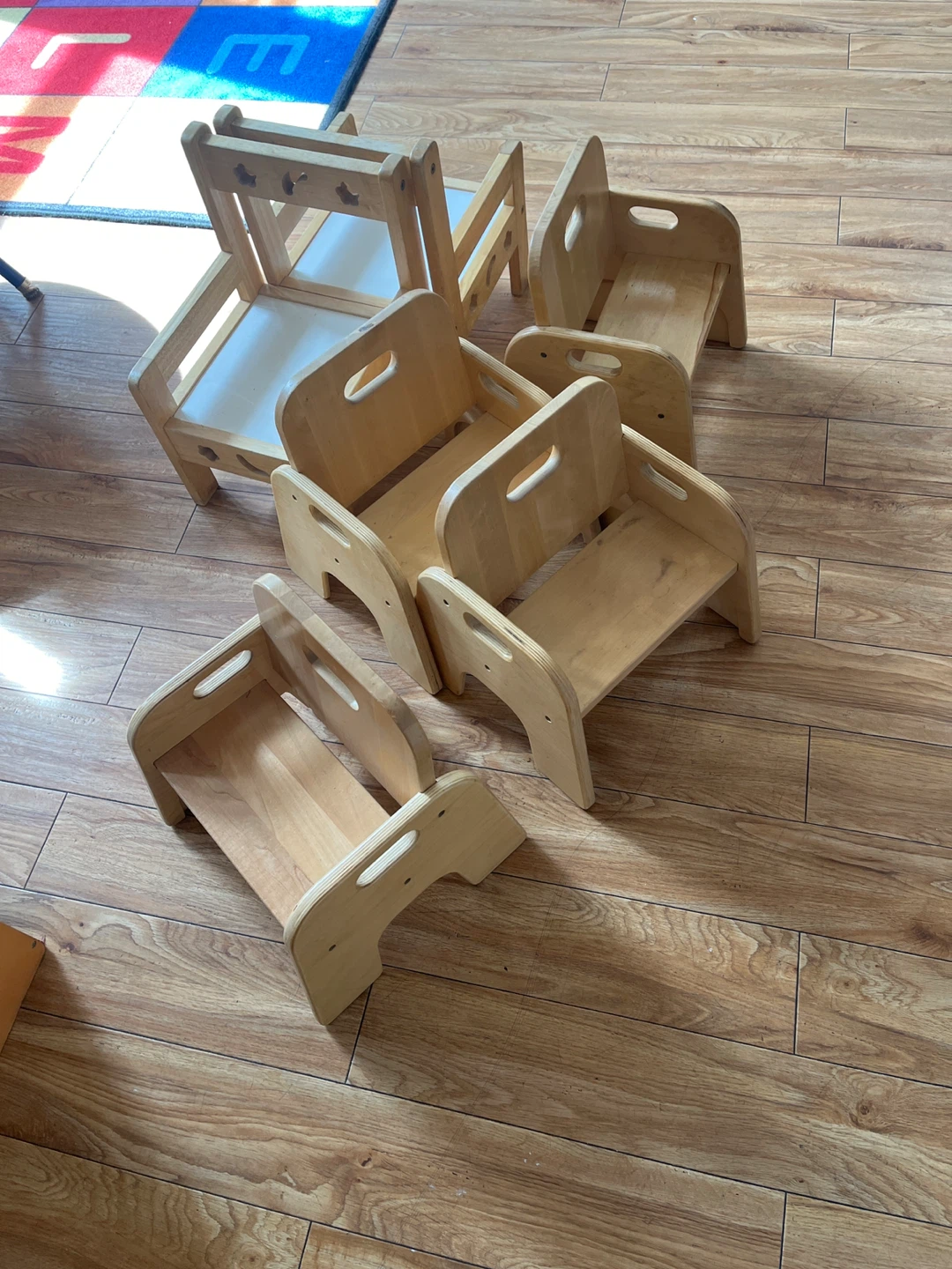 Set of 5 Wooden Toddler Chairs - photo 3