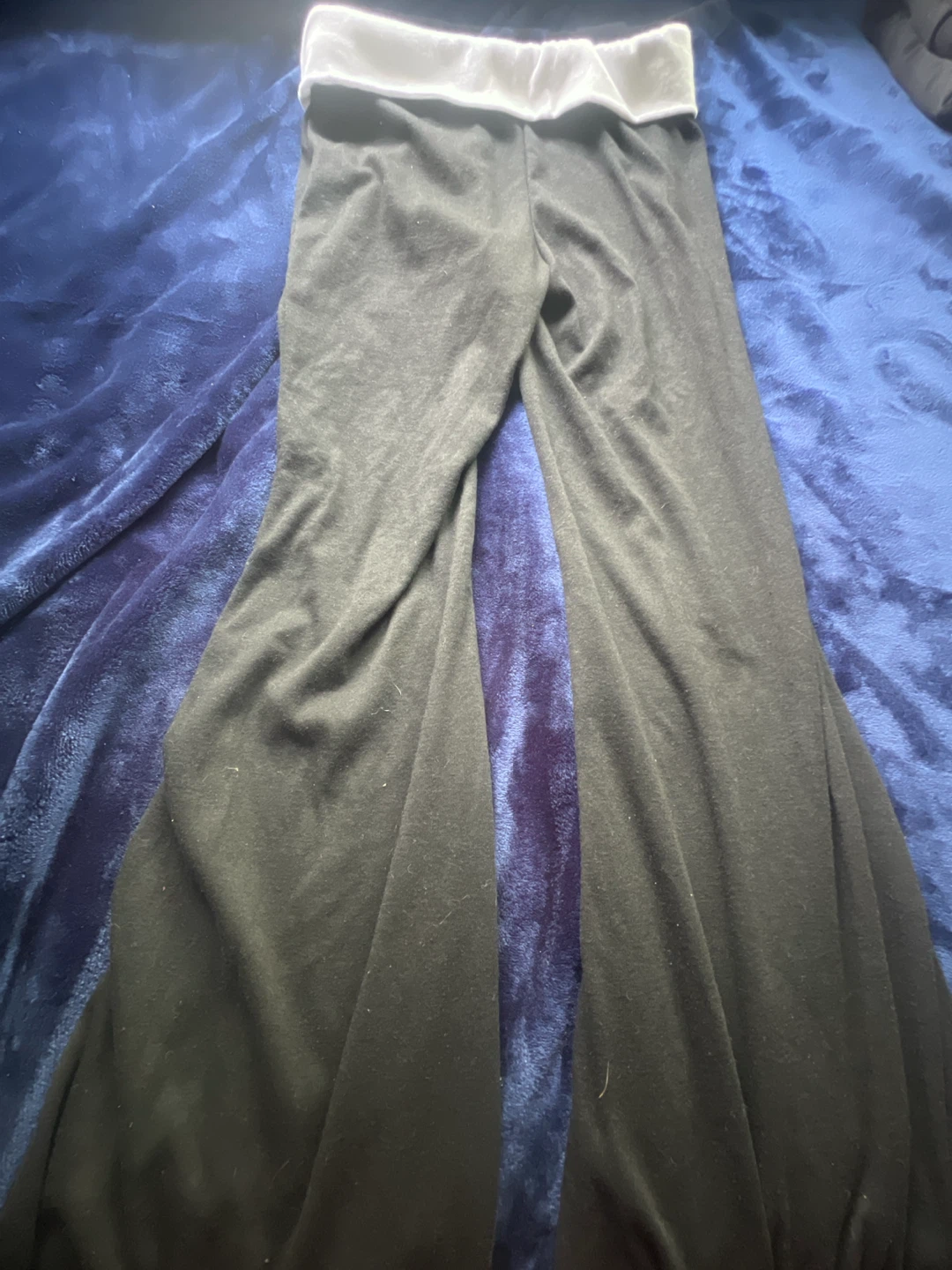 Black Yoga Flare Pants with Floral Detail - photo 5