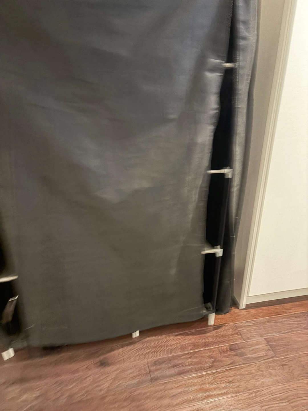 Portable Black Fabric Wardrobe - photo 2