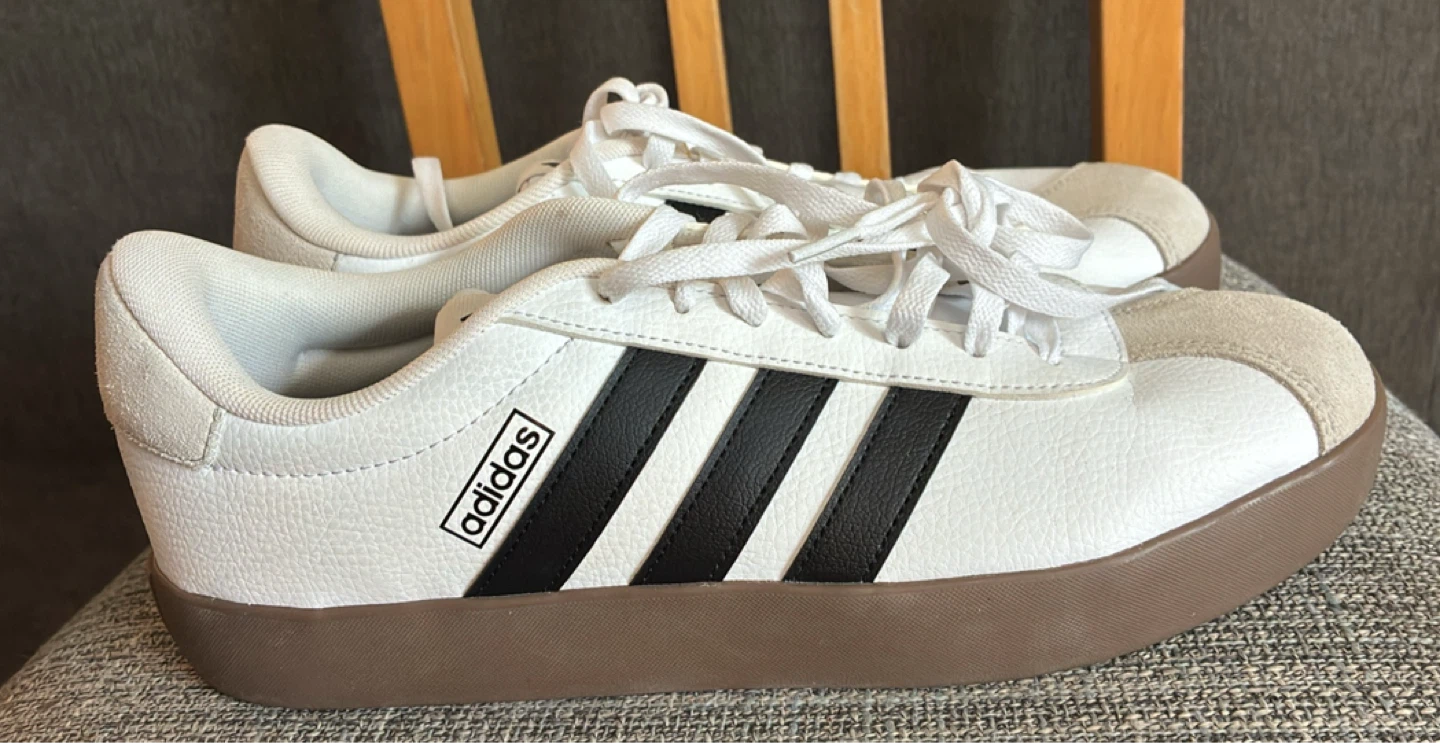 New Adidas VL Court 3.0 White and Black Sneakers - photo 2