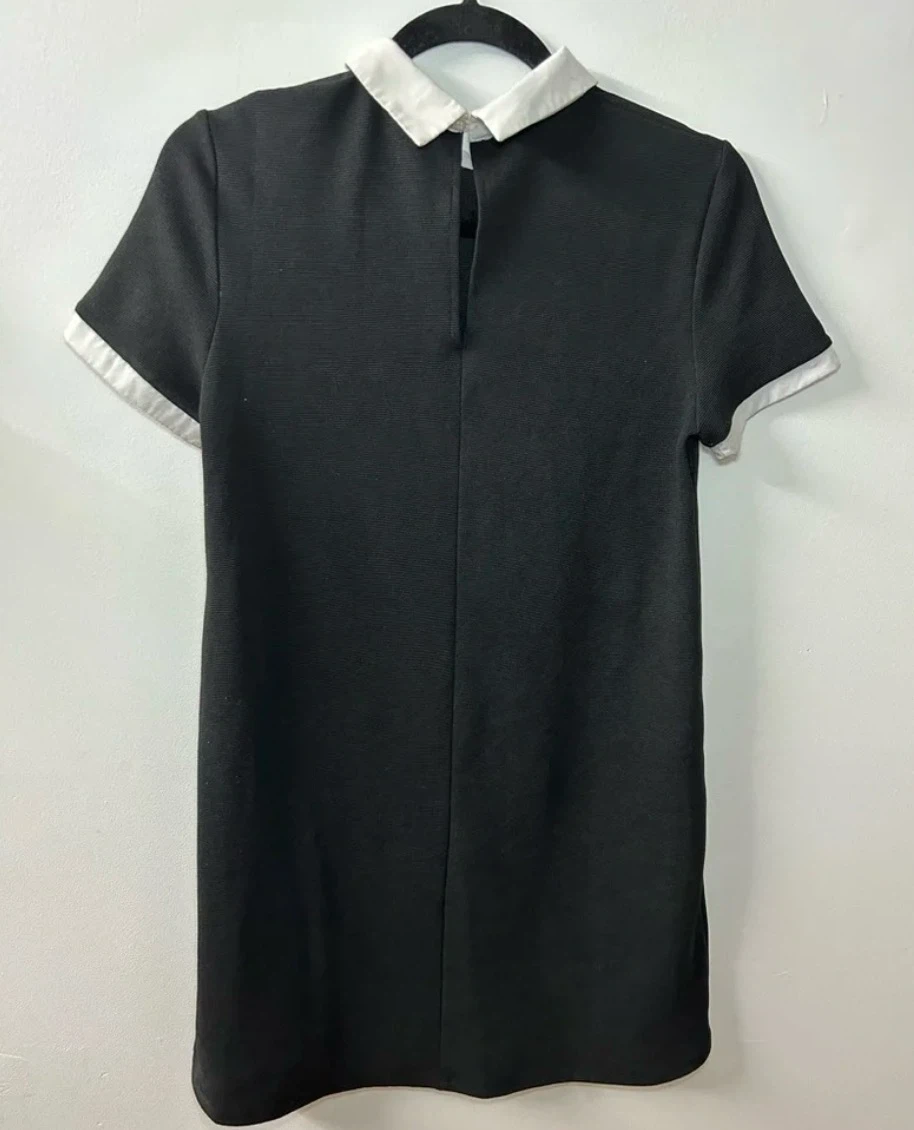 Black and white collared dress - Size L - photo 3