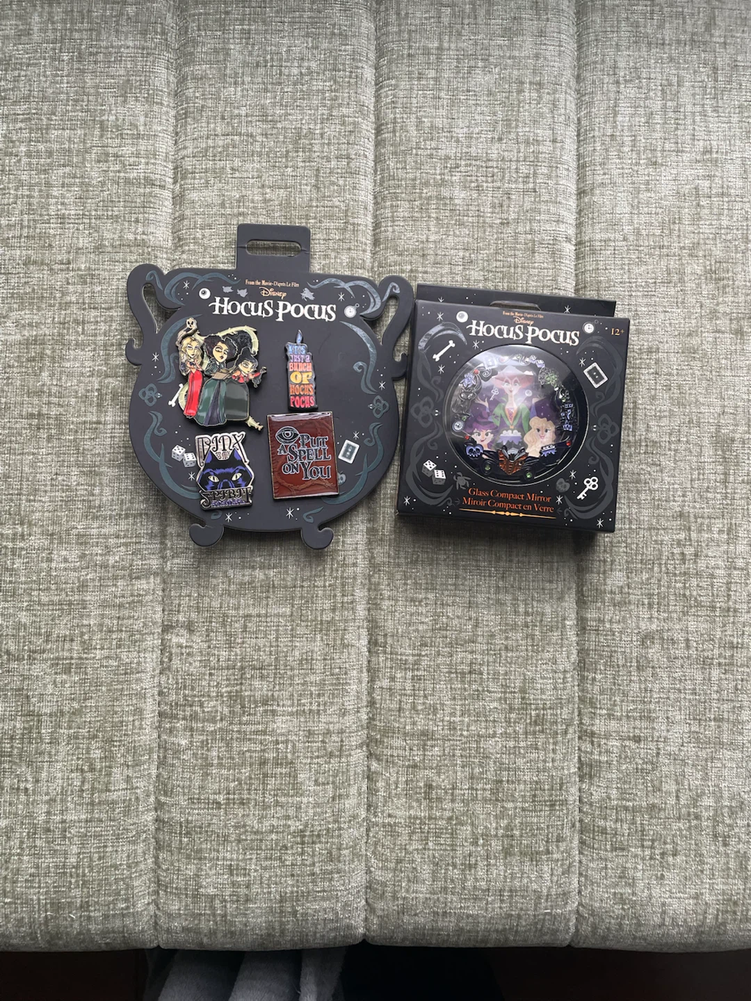 Disney Hocus Pocus Pin Set and Compact Mirror