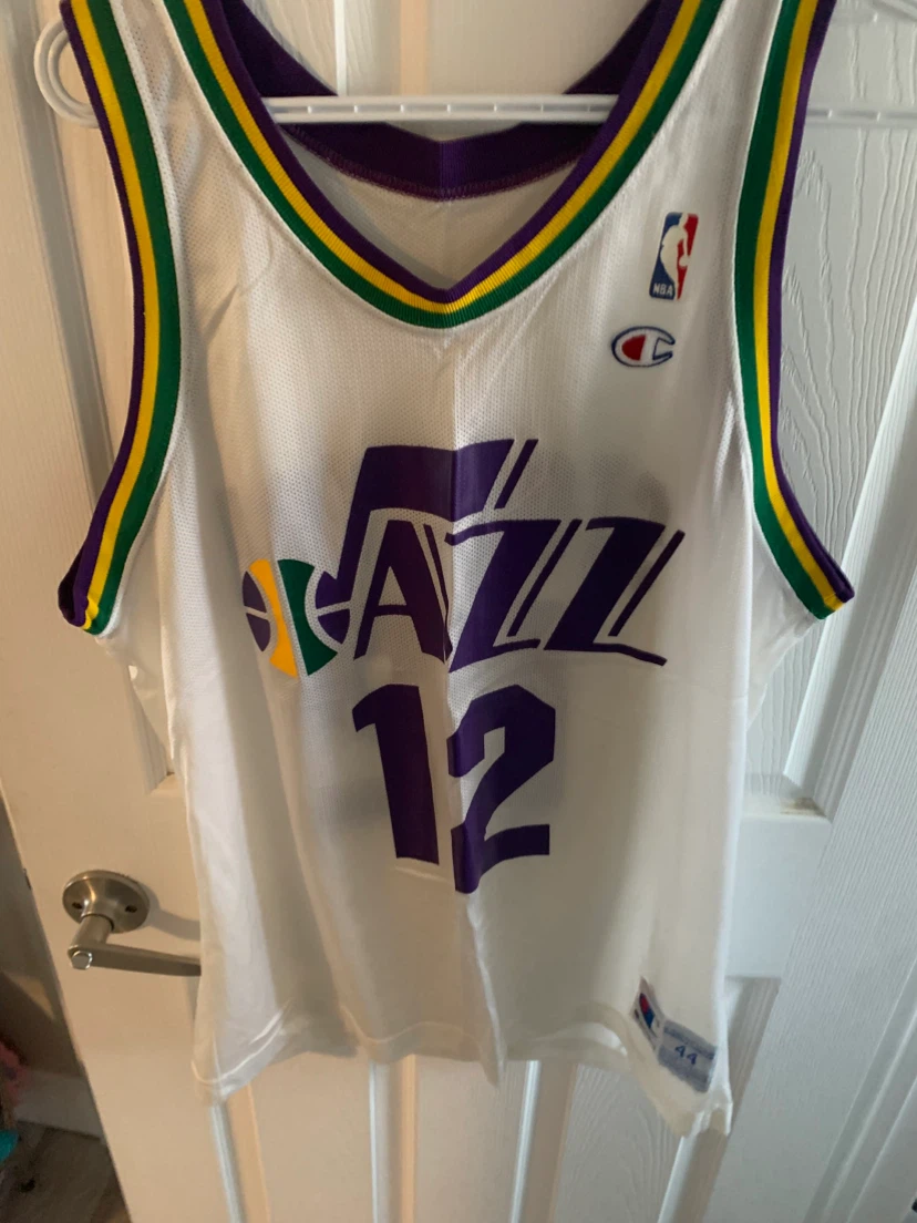 Vintage Champion John Stockton Utah Jazz Jersey - photo 2