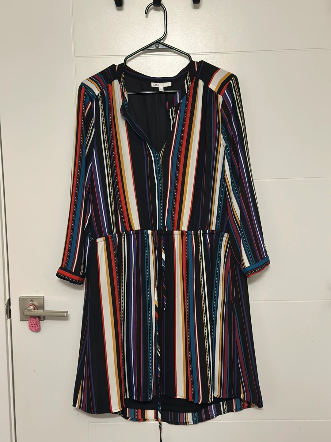 Striped Long-Sleeve Dress XL