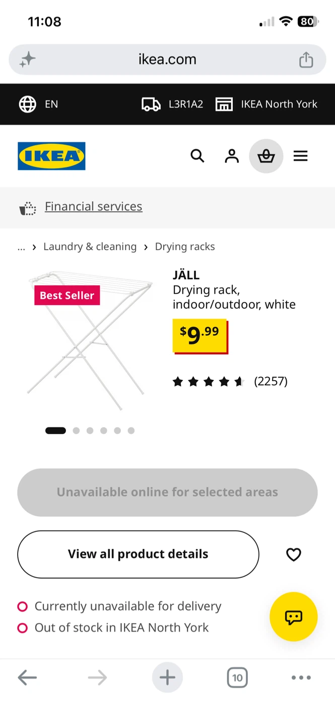 IKEA JÄLL Drying Rack - White