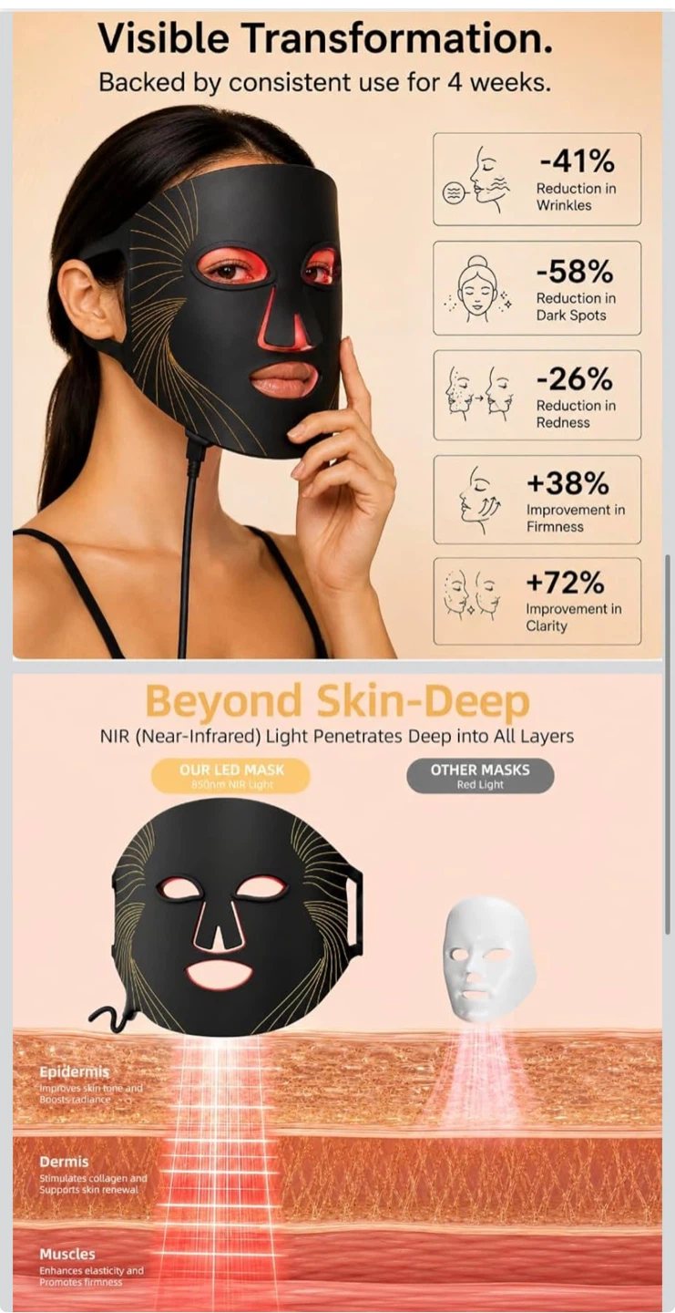 7-in-1 LED Light Therapy Mask - photo 3